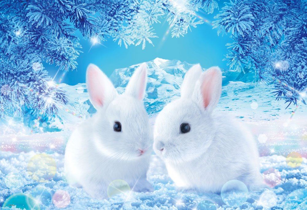 Beverly Jigsaw Puzzle M81-538 Wilfar Rabbits Waiting For Spring (1000 S-Pieces) Rabbit Puzzle