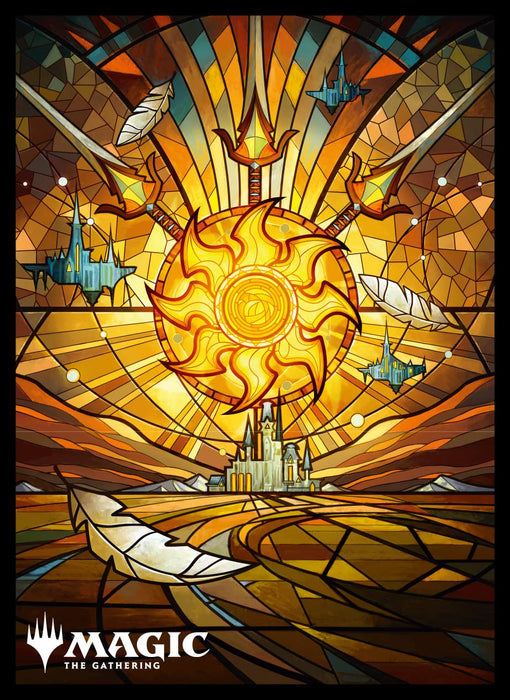 Magic: The Gathering Players Card Sleeve  United Dominaria   Stained Glass  Edition  Plains  Mtgs-237