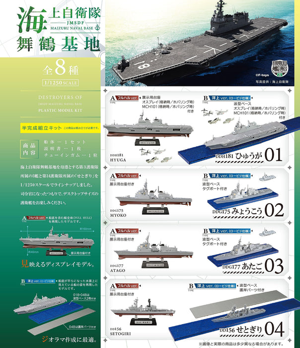 F-Toys Confect Japan Maritime Self-Defense Force Maizuru Base 8Pcs Candy Toy/Gum