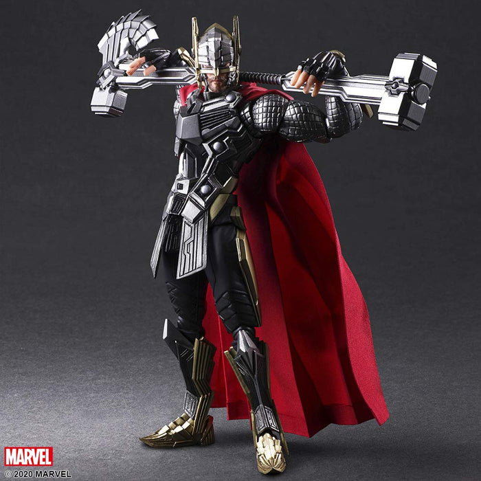 Marvel Universe Valiant Bring Arts Designed By Tetsuya Nomura Thor Pvc Painted Movable Figure Jun208883