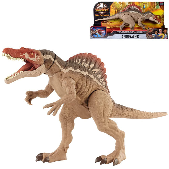 Mattel Jurassic World Toothed Spinosaurus Hcg54 Jouets de dinosaure marron pour enfants