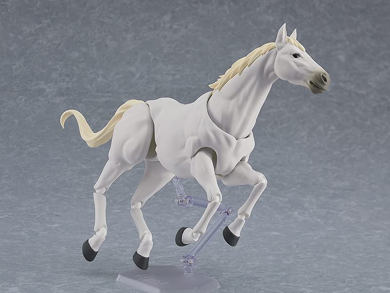 Max Factory White Wild Horse Figma - Movable Non-Scale Painted Plastic Figure