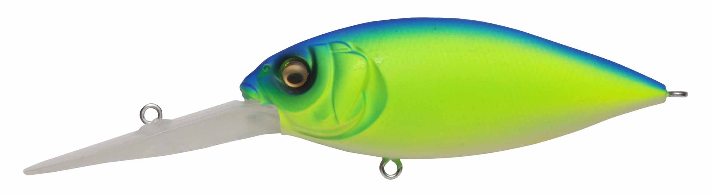 Megabass Deep-X300 Angelköder in blauer Mattenfarbe auf der Rückseite