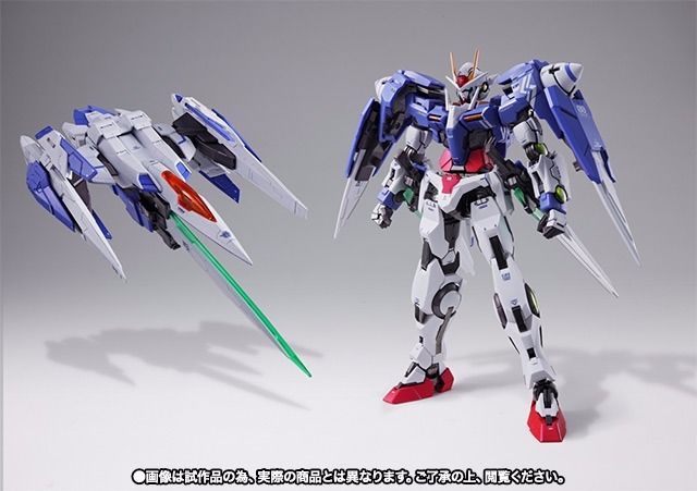 Metal Build Gundam 00 Gn-0000 + Gnr-010 00 Raiser Action Figure Bandai Japon