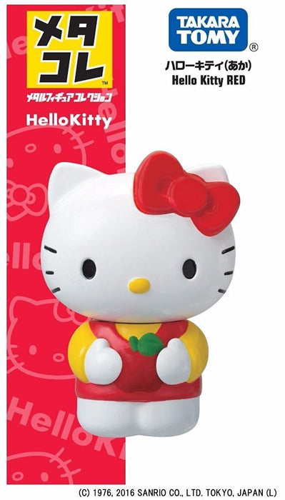 Figurine en Métal Collection Metacolle Hello Kitty Rouge Ver Takara Tomy Japon