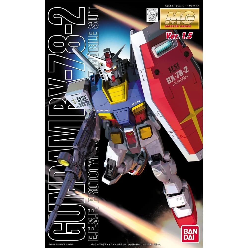 BANDAI Mg 763729 Gundam Rx-78-2 Version 1.5 1/100 Scale Kit