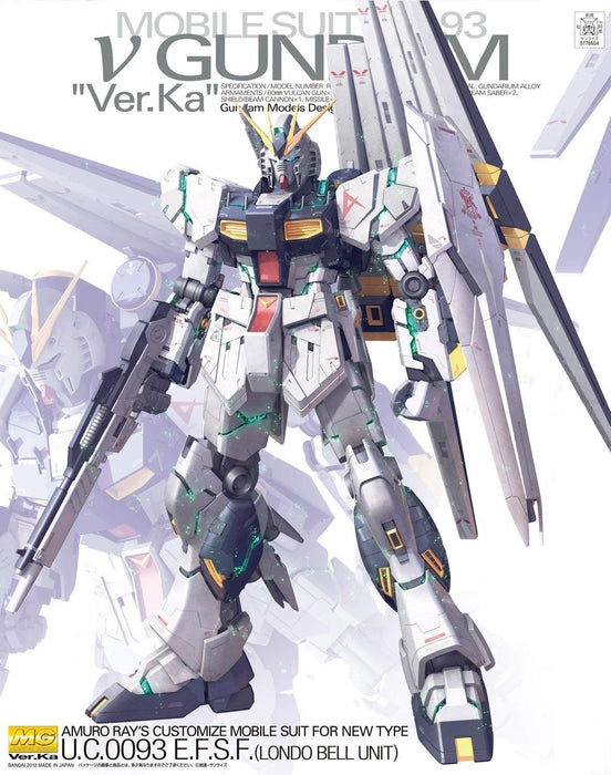 BANDAI Mg Nu Gundam Ver. Ka U.C.0093 E.F.S.F. Londo Bell Unit 1/100 Scale Kit