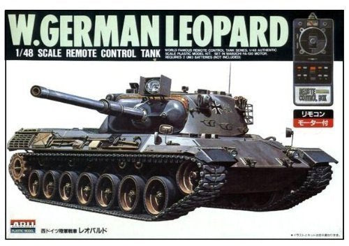 ARII 241028 W. German Leopard Remote Control Tank 1/48 Scale Kit Microace