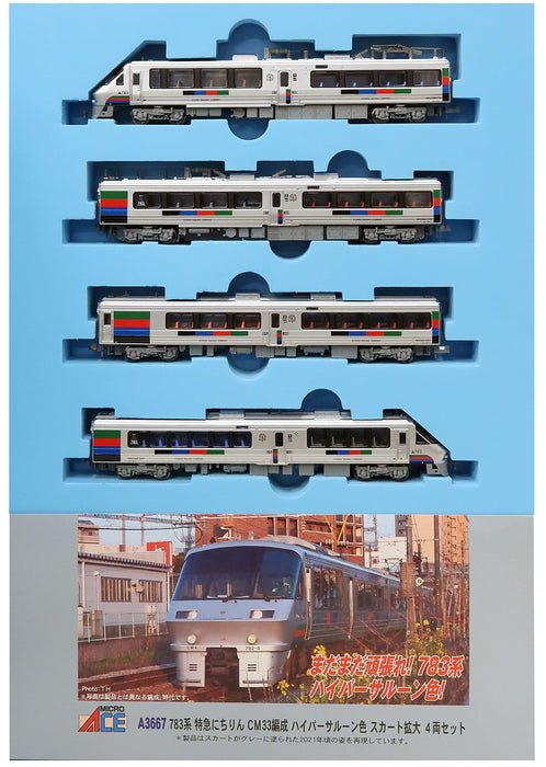 Microace A3667 Series 783 Limited Express Nichirin Cm33 Configuration Hyper Saloon Color Obstacle Deflector Expansion 4 Cars Set N Scale