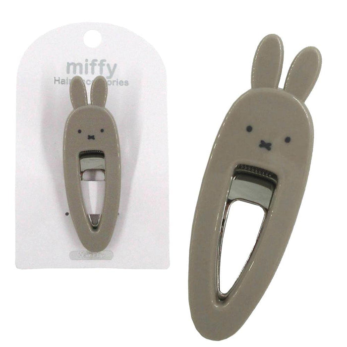 Miffy Die-Cut Hair Clip Mf38786/Greige Miffy Dull Color Hair Clip Accessory Character Shobido