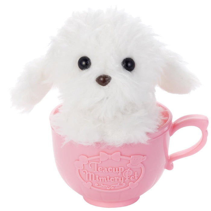 Takaratomy Arts Mimicrypet Teacup Toy Poodle in Vanilla Cream Color