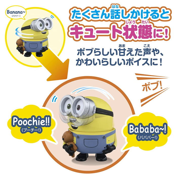 Takara Tomy Schergen Mehr! Brüllen! Minion Bob mit Tim Minions Charakterspielzeug Hergestellt in Japan