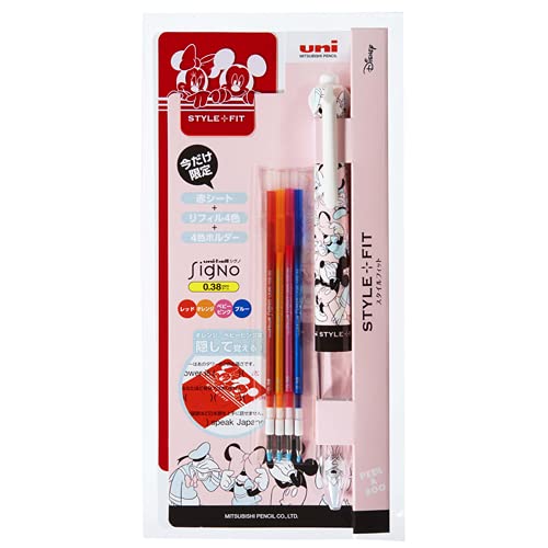 Mitsubishi Pencil [Limited Style Fit 4 Color Holder Disney Refill Set] Ue4H-677Ds-38 Af Friends