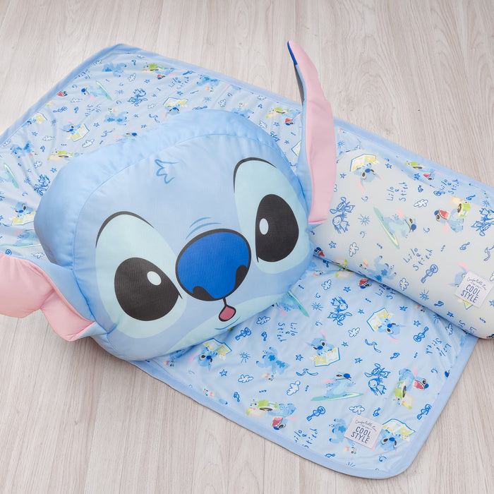 Moripilo Disney Stitch Cooling Blue Cushion Blue 30X40cm Character Pillow Made In Japan