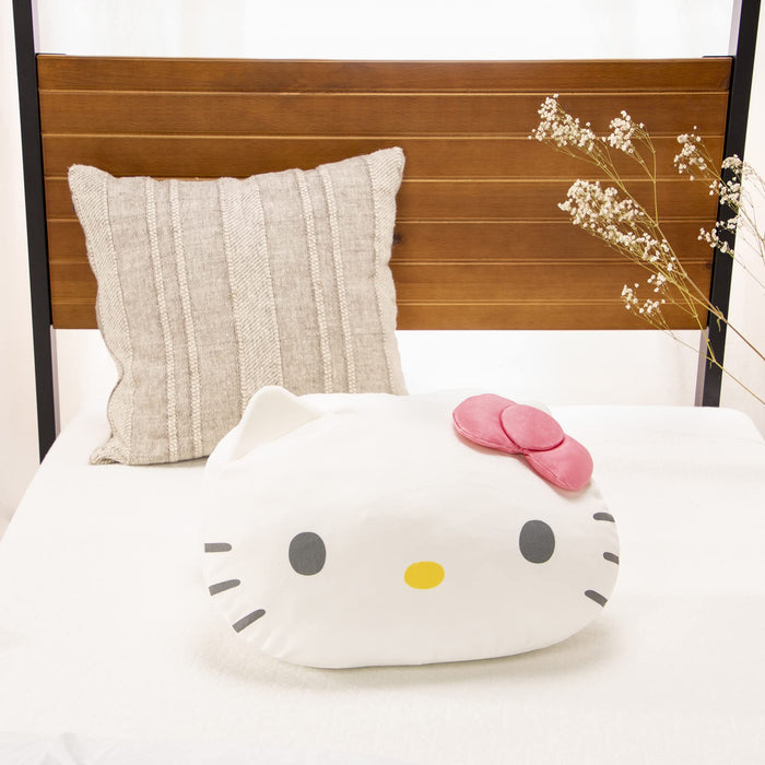 Moripilo Sanrio Kitty Hug Me Cooling White Cushion 30X40cm Japanese Character Cooling Cushion
