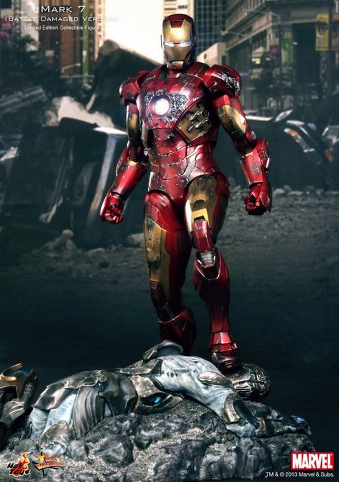 Movie Masterpiece Avengers Iron Man Mark Vii Battle Damaged 1/6 Figurine Hot Toys