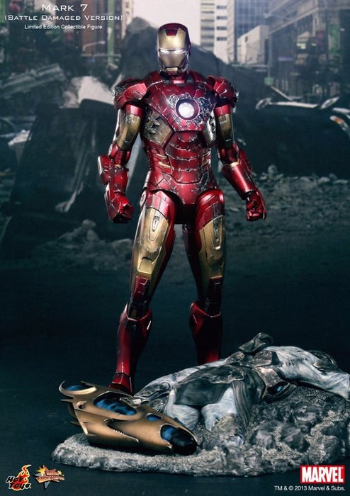 Movie Masterpiece Avengers Iron Man Mark Vii Battle Damaged 1/6 Figure Hot Toys