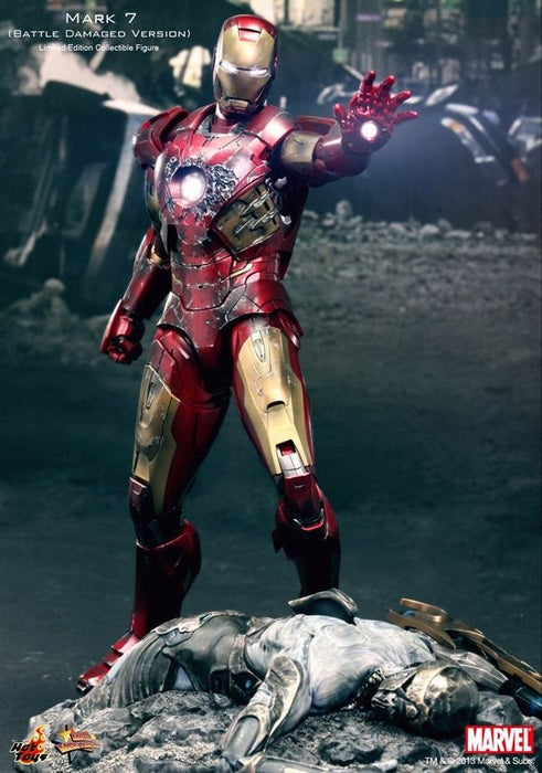 Movie Masterpiece Avengers Iron Man Mark Vii Battle Damaged 1/6 Figurine Hot Toys