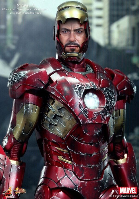 Movie Masterpiece Avengers Iron Man Mark Vii Battle Damaged 1/6 Figur Hot Toys