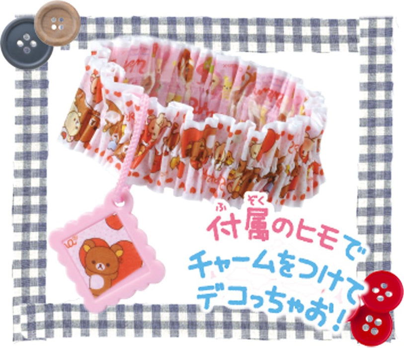 Takara Tomy Rilakkuma Muste Haargummi mit Klebeband und Charm-Set