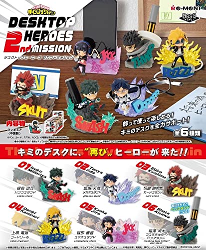 RE-MENT Desq My Hero Academia Desktop Heroes 2nd Mission Boîte de 6 pièces