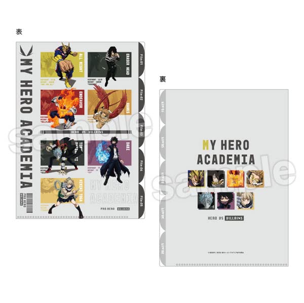 My Hero Academia Hardcover 5 Index Clear File Pro Hero Vs Villains