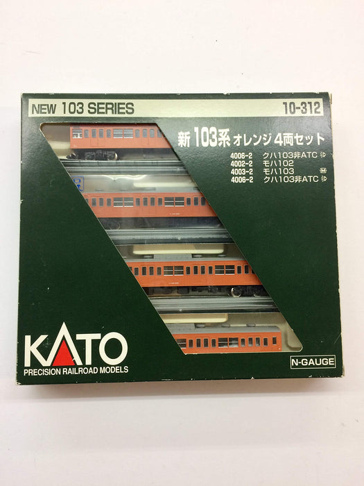 Kato N Gauge 103 Series Orange 4 Cars Set - New 10-312 Model