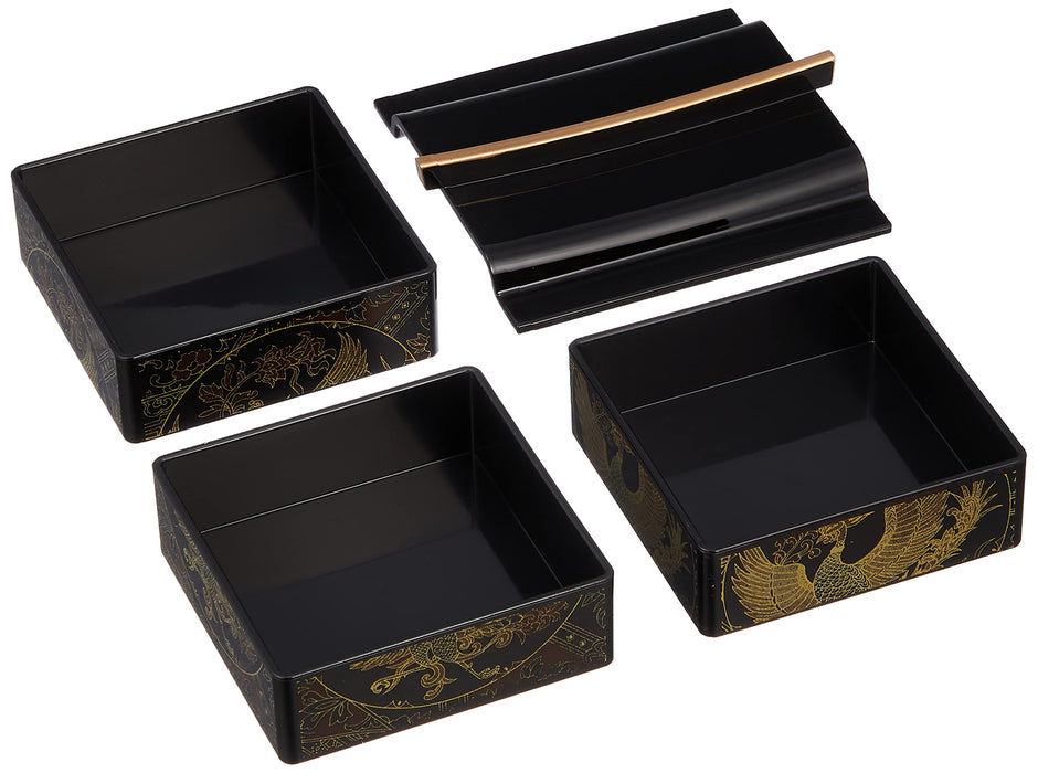 Nakatani Brothers Firm Yamanaka Laque japonaise Goshoguruma Étui à accessoires Noir Phoenix 33-3210