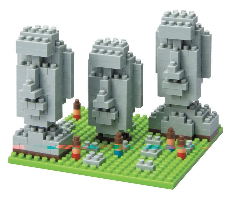 KAWADA Nbh-009 Nanoblock Moai Statues On Easter Island