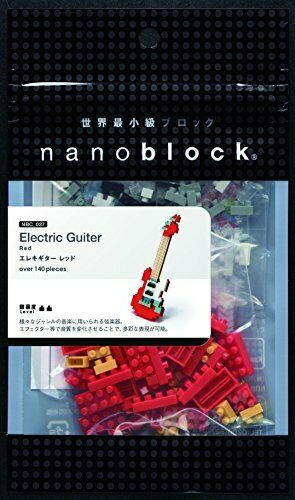 Nanoblock Electric Guitar Red Nbc-171