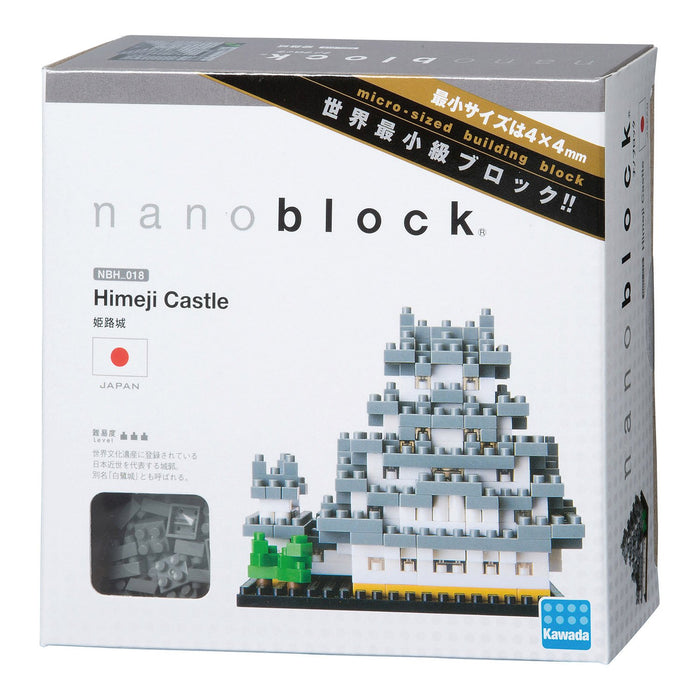 Kawada Nbh-018 Nanoblock Himeji Castle Building Kit Classic Japanese Buliding Kit