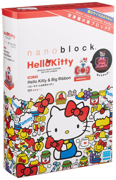 KAWADA Nbh-078 Nanoblock Led Sanrio Hello Kitty und Big Ribbon