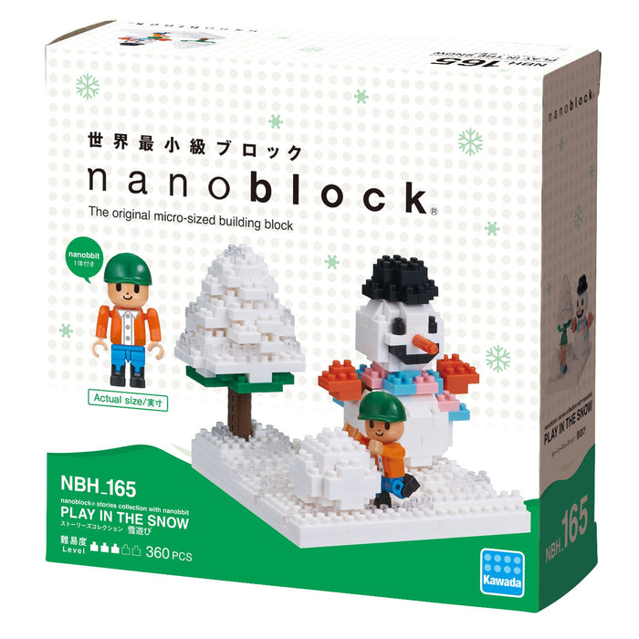 KAWADA Nbh-165 Nanoblock Stories Collection avec Nanobbit Play In The Snow