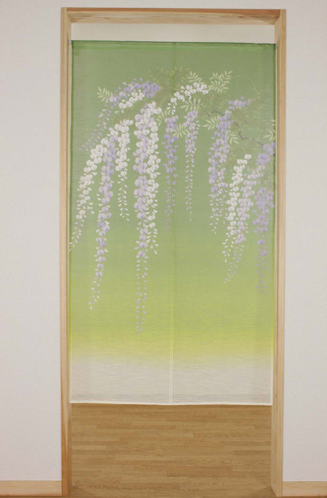 Narumikk Japanese Style Noren Wisteria 150Cm Length Tokyo Japan 17-549