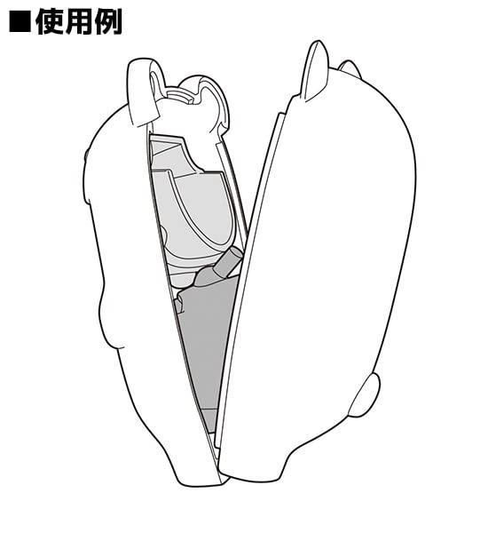 Nendoroid Plus : Face Parts Case Ghost Cat [Kuro]