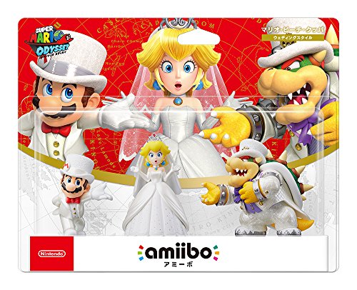 Nintendo Amiibo Super Mario Odyssey Triple Wedding Set Mario / Peach / Bowser - Japan Figure