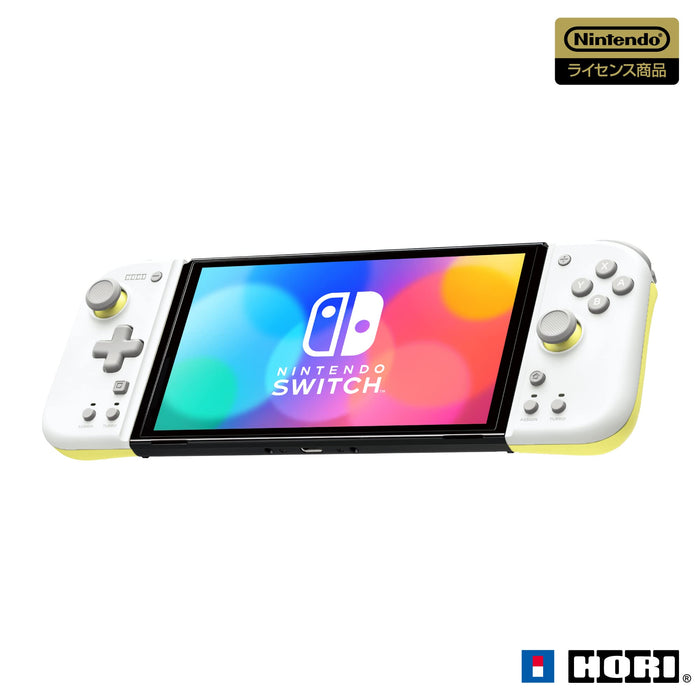 [Nintendo Licensed Product] Grip Controller Fit For Nintendo Switch Light Gray X Yellow [Nintendo Switch Compatible]