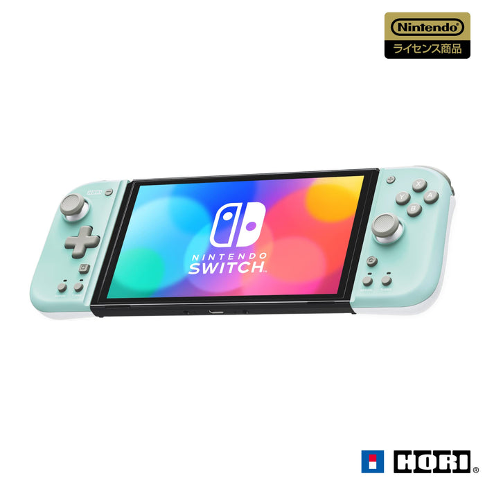 [Nintendo Licensed Product] Grip Controller Fit For Nintendo Switch Mint Green X White [Nintendo Switch Compatible]