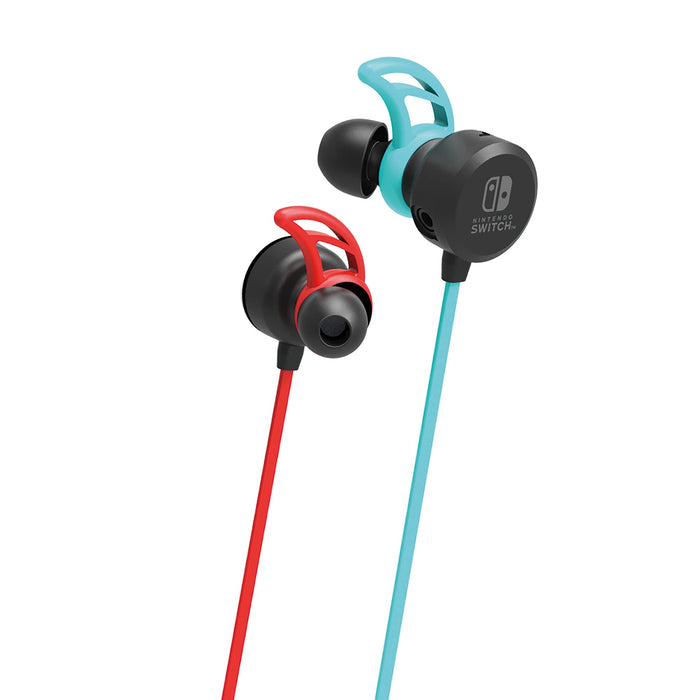 HORI Gaming Headset In-Ear For Nintendo Switch Neon Blue X Neon Red