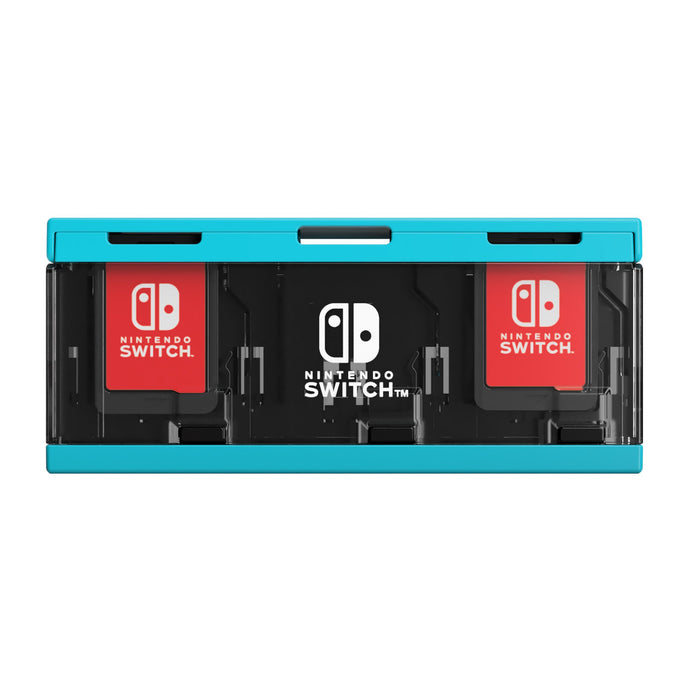 HORI Push Card Case für Nintendo Switch 6 Slots Neonblau