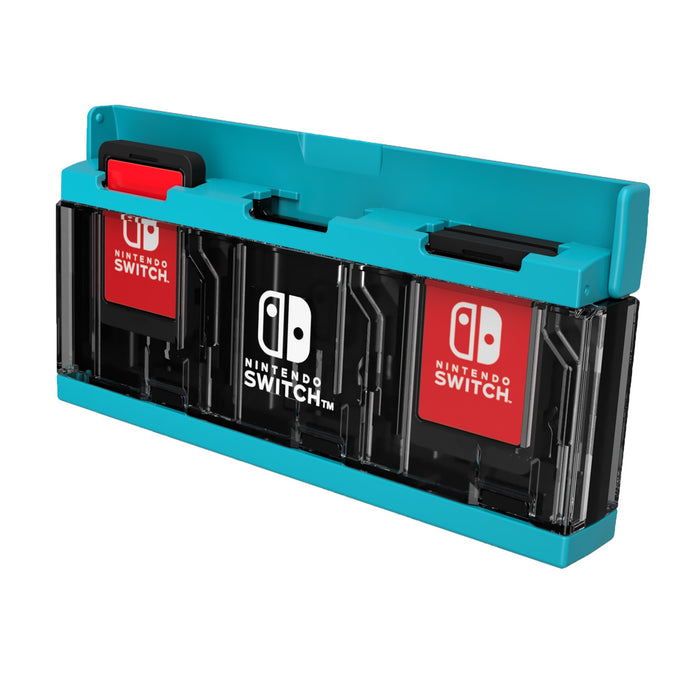 HORI Push Card Case pour Nintendo Switch 6 Slots Neon Blue