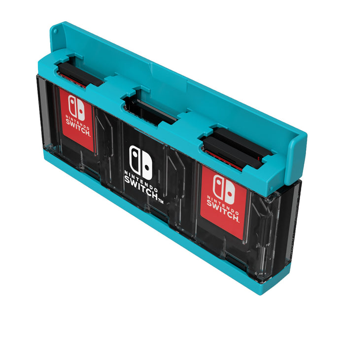 HORI Push Card Case For Nintendo Switch 6 Slots Neon Blue