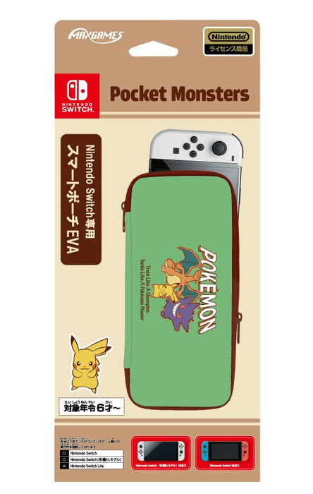 [Nintendo-Lizenzprodukt] Smart Pouch Eva für Nintendo Switch Pokemon Retro-Stil