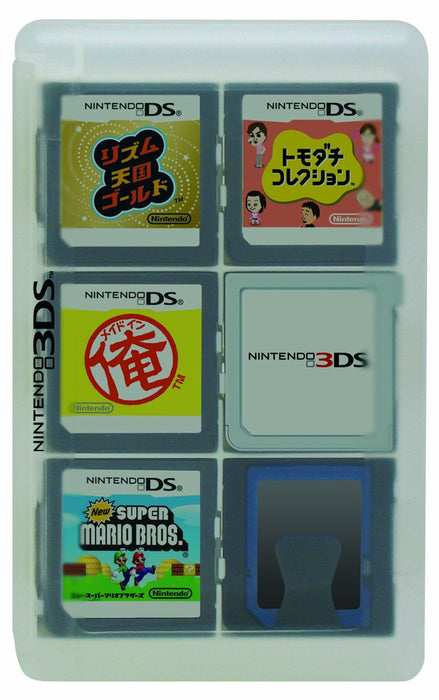 HORI White Clear Card Case 12 For Nintendo 3Ds And Ds