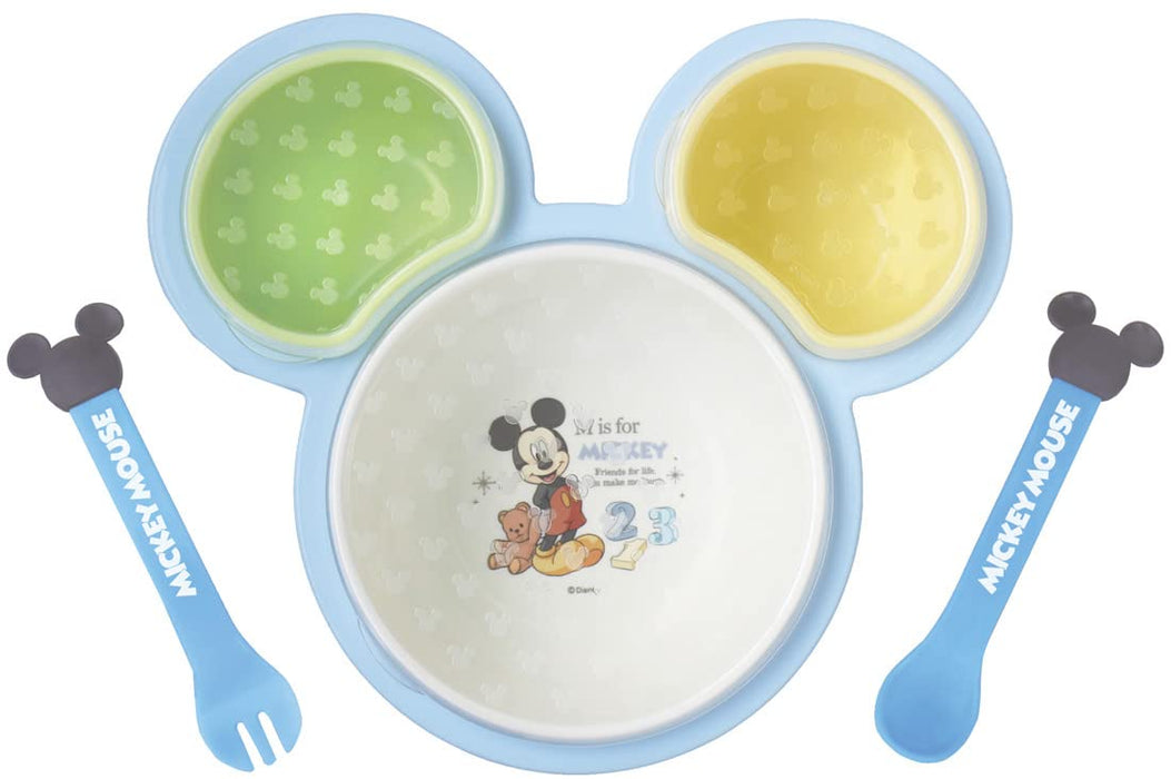 Kam Kasei Nishiki Baby Tableware Set W/ Mickey Mouse - Japan