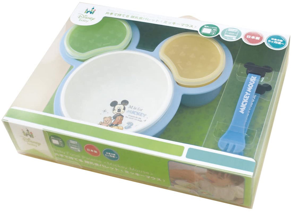 Kam Kasei Nishiki Baby Tableware Set W/ Mickey Mouse - Japan