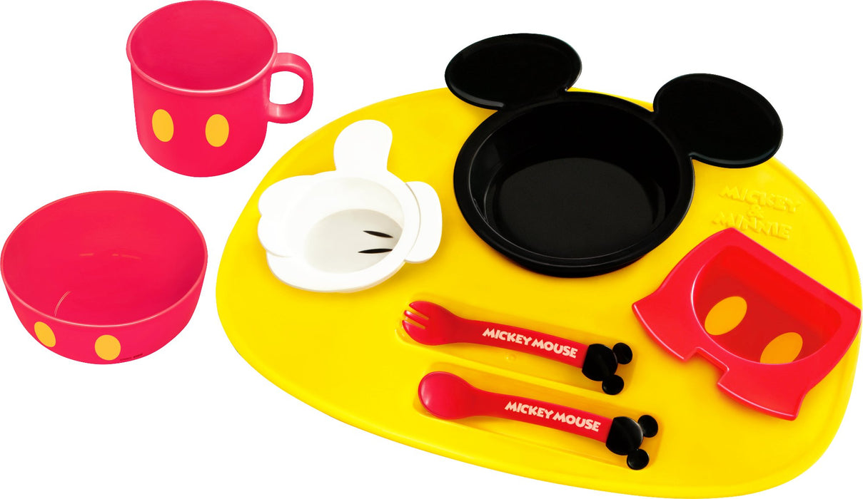 Kam Kasei Japan Nishiki Baby Tableware Set W/ Mickey Mouse Icon