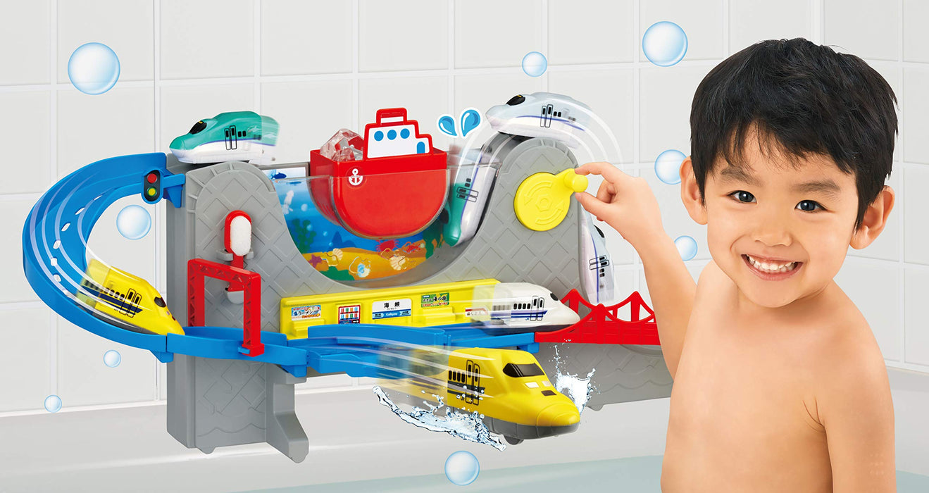 Bath Toy Train Unterwassertunnel! Hokkaido Shinkansen Hayabusa &amp; Doctor Gelbes Set
