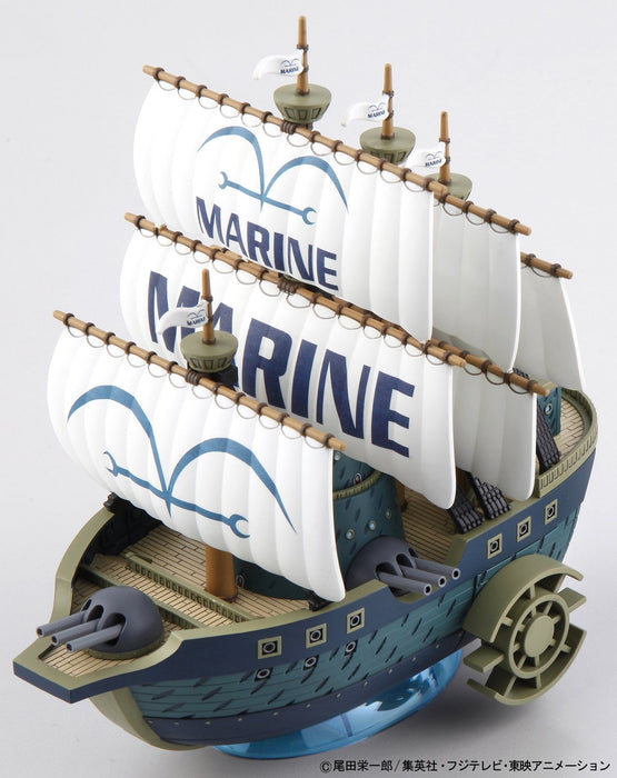 Bandai Spirits One Piece Grand Ship Collection Navy Warship Modèle en plastique à code couleur