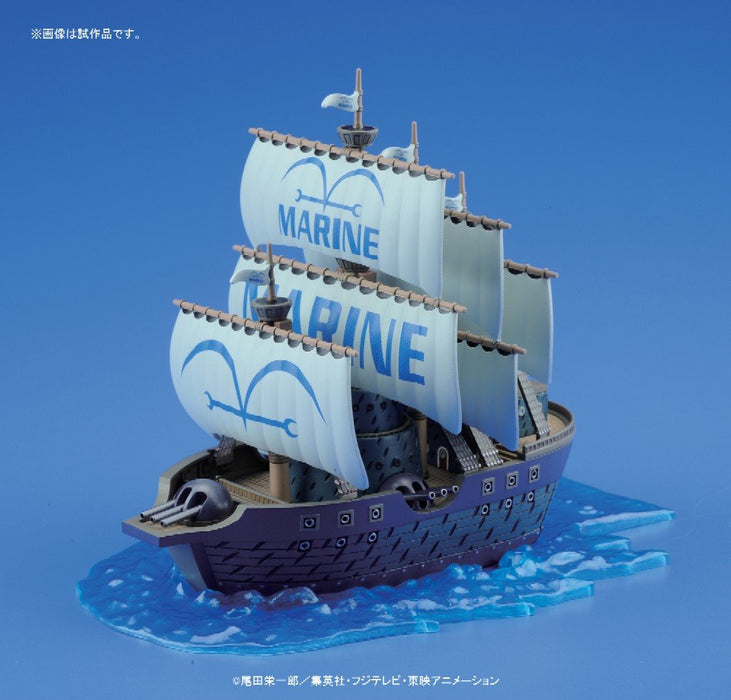 Bandai Spirits One Piece Grand Ship Collection Marineblaues Kriegsschiff, farbcodiertes Kunststoffmodell